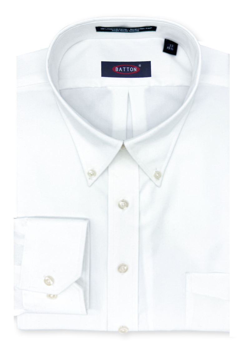 Beyond Non-Iron® White 80s 2-Ply Pinpoint Cotton Dress Shirt – Eric (Exact Neck & Sleeve Sizing)