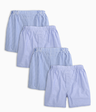 Load image into Gallery viewer, 4-Pack Blue 100% Cotton Men&#39;s Boxer (BB103)