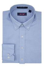Load image into Gallery viewer, Beyond Non-Iron® Blue 80s 2-Ply Pinpoint Cotton Dress Shirt – Andrew (Exact Neck &amp; Sleeve Sizing)