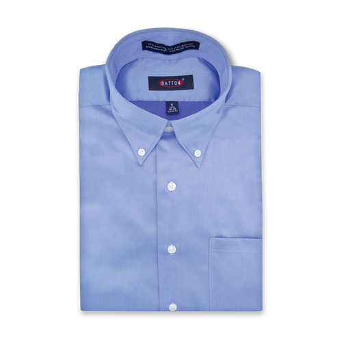 Beyond Non-Iron® Blue 80/2 Ply Twills with Stretch Dress Shirt (Ben)