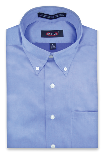 Beyond Non-Iron Blue 80s 2-Ply Twill Stretch Dress Shirt – Ben