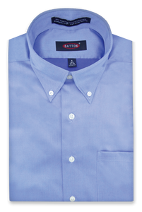 Beyond Non-Iron Blue 80s 2-Ply Twill Stretch Dress Shirt – Ben