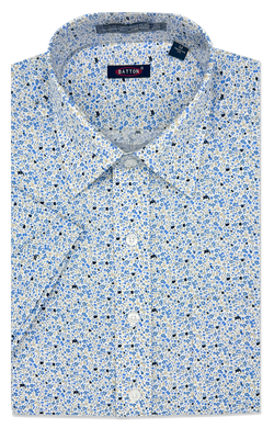 Brenden Short Sleeve Stretch Print Shirt