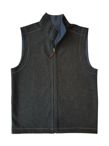 Charcoal and Medium Blue Reversible Vest