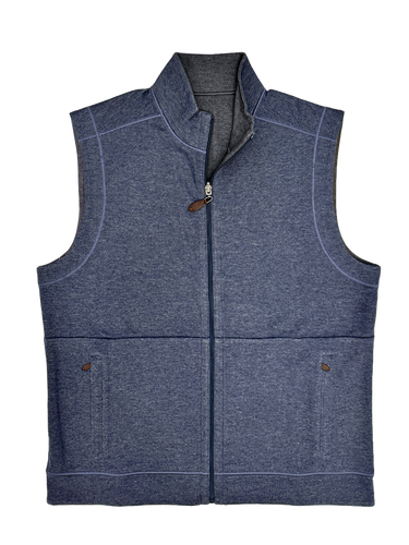 DEQUINN REVERSIBLE FILL ZIP VEST WITH POCKET