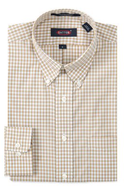 Donovan Non-Iron Gingham Cotton Sport Shirt