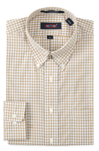 Donovan Non-Iron Gingham Cotton Sport Shirt
