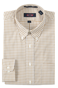 Donovan Non-Iron Gingham Cotton Sport Shirt