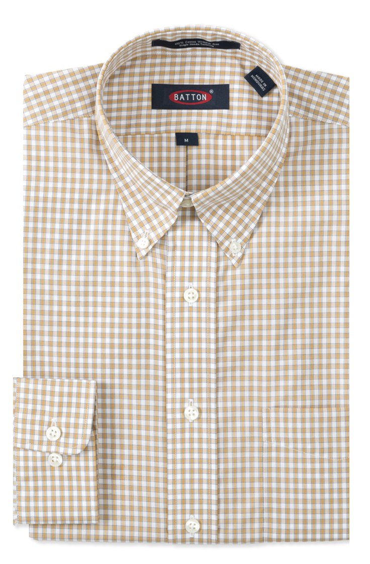 Donovan Non-Iron Gingham Cotton Sport Shirt