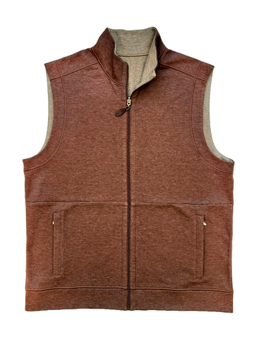 GARRELL REVERSIBLE FILL ZIP VEST WITH POCKET
