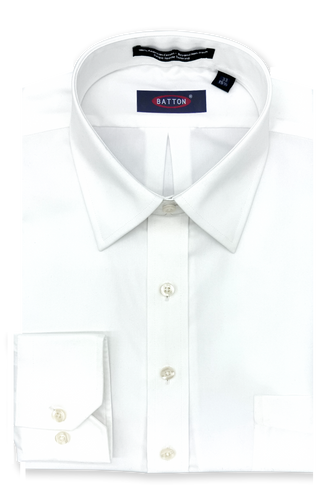 Beyond Non-Iron® White Spread-Collar 80s 2-Ply Pinpoint Cotton Dress Shirt – Joel (Exact Neck & Sleeve Sizing)