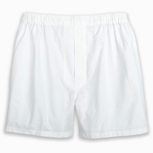 4-Pack White 100% Cotton Men's Solid Oxford Boxer (BB106)