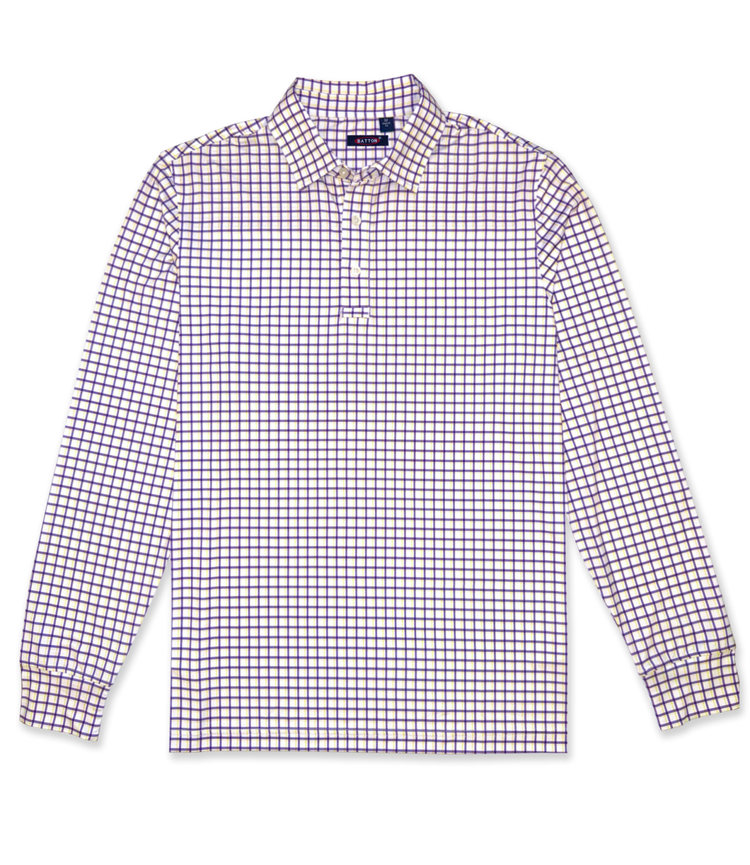 LSU Performance Polo Long Sleeve