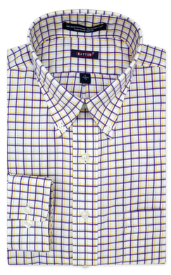 LSU Non-Iron Cotton Sport Shirt
