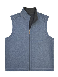 Charcoal and Medium Blue Men's Reversible Vest
