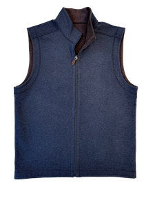 Navy and Cocoa Reversible Vest