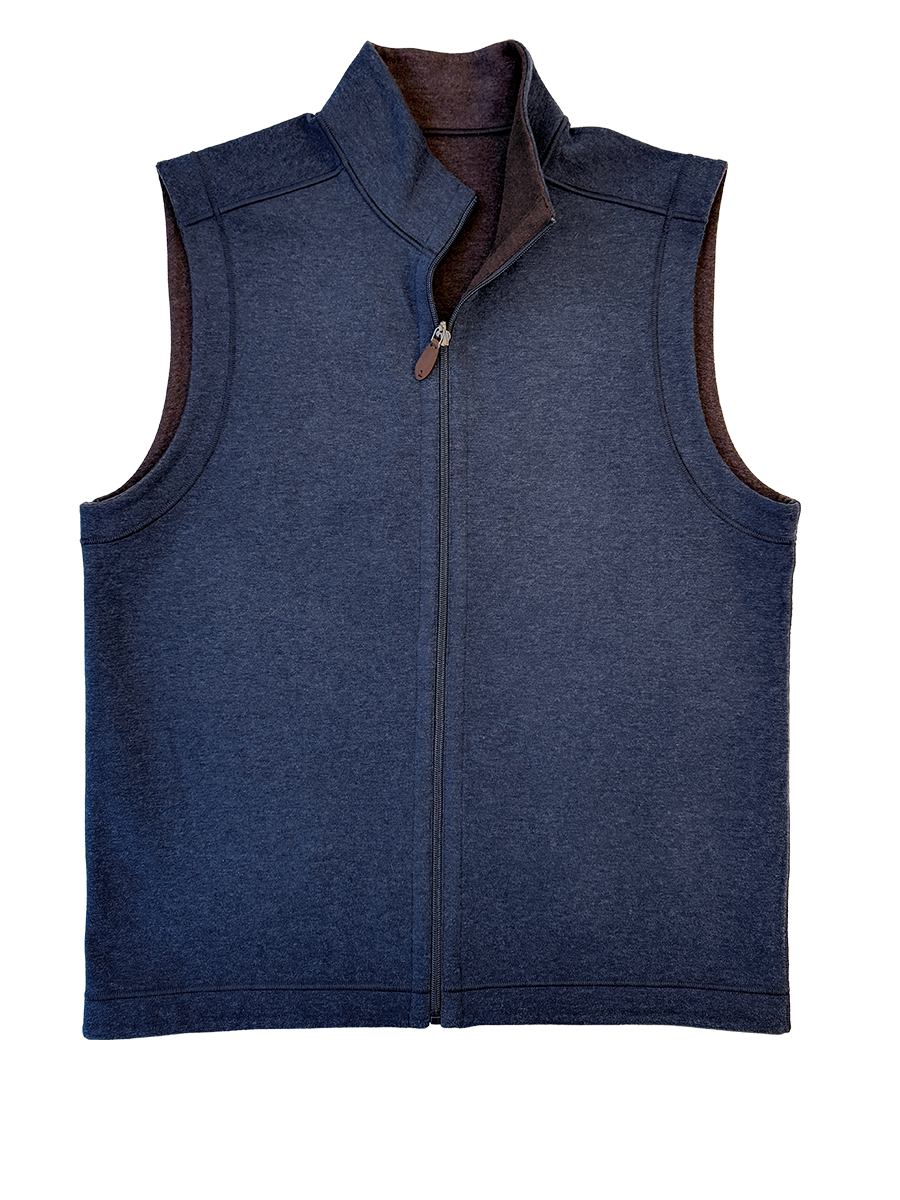 Navy and Cocoa Reversible Vest