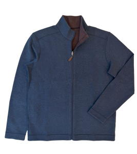 Navy and Cocoa Reversible Full Zip Jacket