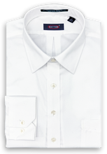Load image into Gallery viewer, Beyond Non-Iron® White 80s 2-Ply Pinpoint Cotton Dress Shirt – Neil (Average Sleeve &amp; Dual Size)