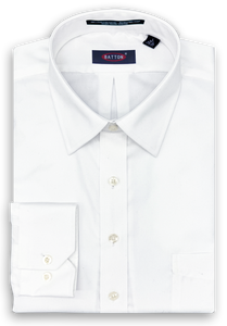 Beyond Non-Iron® White 80s 2-Ply Pinpoint Cotton Dress Shirt – Neil (Average Sleeve & Dual Size)