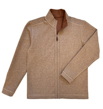 Load image into Gallery viewer, Tobacco and Oatmeal Men&#39;s Reversible Full Zip Jacket