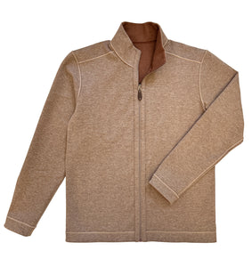 Tobacco and Oatmeal Men's Reversible Full Zip Jacket