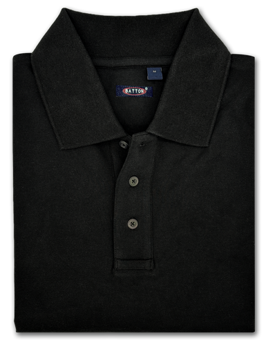 Sanford Black Piqué Short Sleeve Stretch Polo