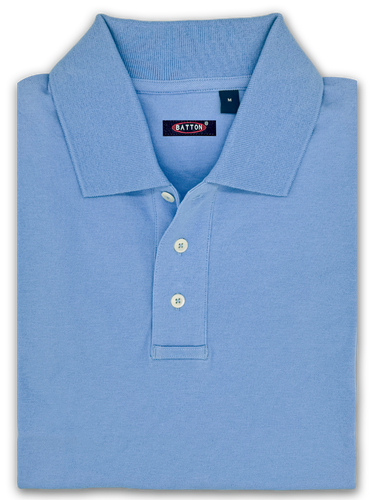Sanford Periwinkle Blue Short Sleeve Pique Stretch Polo