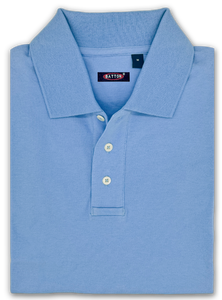 Sanford Periwinkle Blue Short Sleeve Pique Stretch Polo