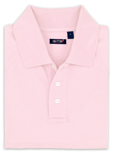 Sanford Sky Pink Short Sleeve Piqué Stretch Polo