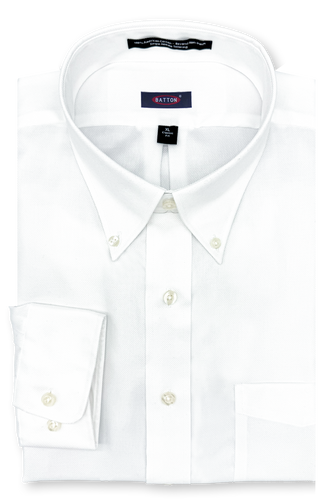 Terry Non-Iron White Royal Oxford Sport Shirt