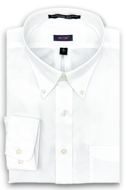 Terry Non-Iron White Royal Oxford Sport Shirt