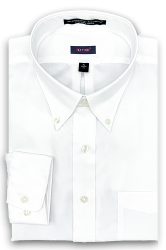 Terry Non-Iron White Royal Oxford Sport Shirt