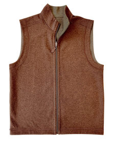 Tobacco and Oatmeal Reversible Vest