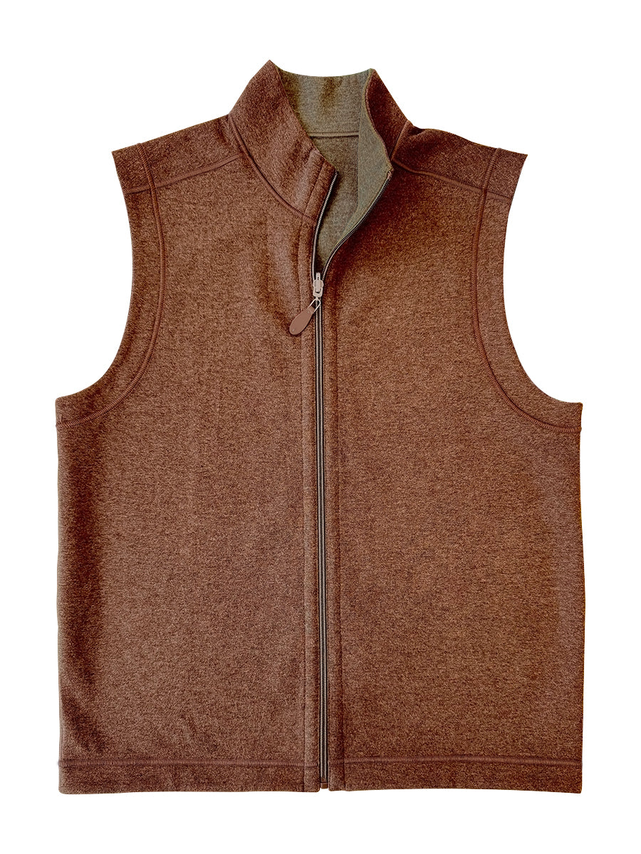 Tobacco and Oatmeal Men's Reversible Vest