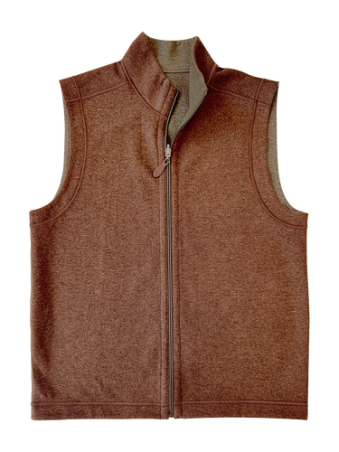 Tobacco and Oatmeal Reversible Vest