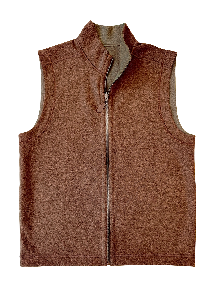 Tobacco and Oatmeal Reversible Vest