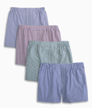 Load image into Gallery viewer, 4-Pack Men’s Assorted 100% Cotton Boxer Shorts (Style BB104)