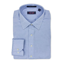 Load image into Gallery viewer, Light blue dress shirt with a Batton label on a white background