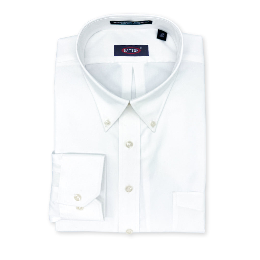 White dress shirt with collar and cuff on a white background