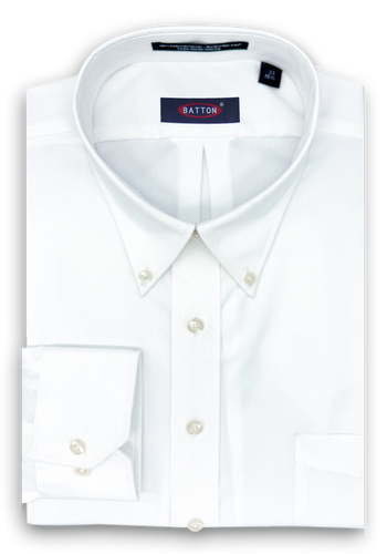 Beyond Non-Iron® White 80s 2-Ply Pinpoint Cotton Dress Shirt – Neil (Average Sleeve & Dual Size)