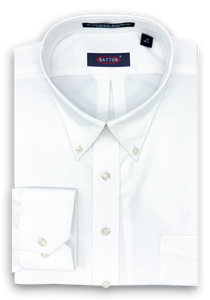 Beyond Non-Iron® White 80s 2-Ply Pinpoint Cotton Dress Shirt – Neil (Average Sleeve & Dual Size)