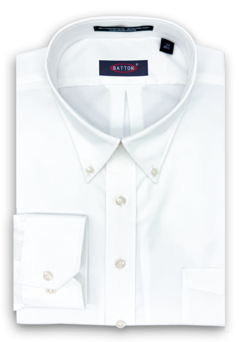 Beyond Non-Iron® White 80s 2-Ply Pinpoint Cotton Dress Shirt – Neil (Average Sleeve & Dual Size)