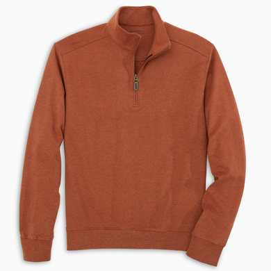Chandler Performance Quarter-Zip Pullover – Rust