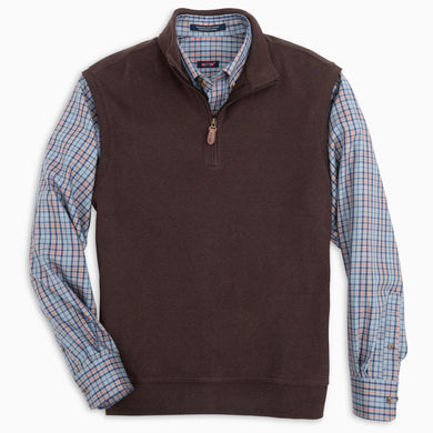 Paulo Performance Quarter-Zip Vest – Cocoa